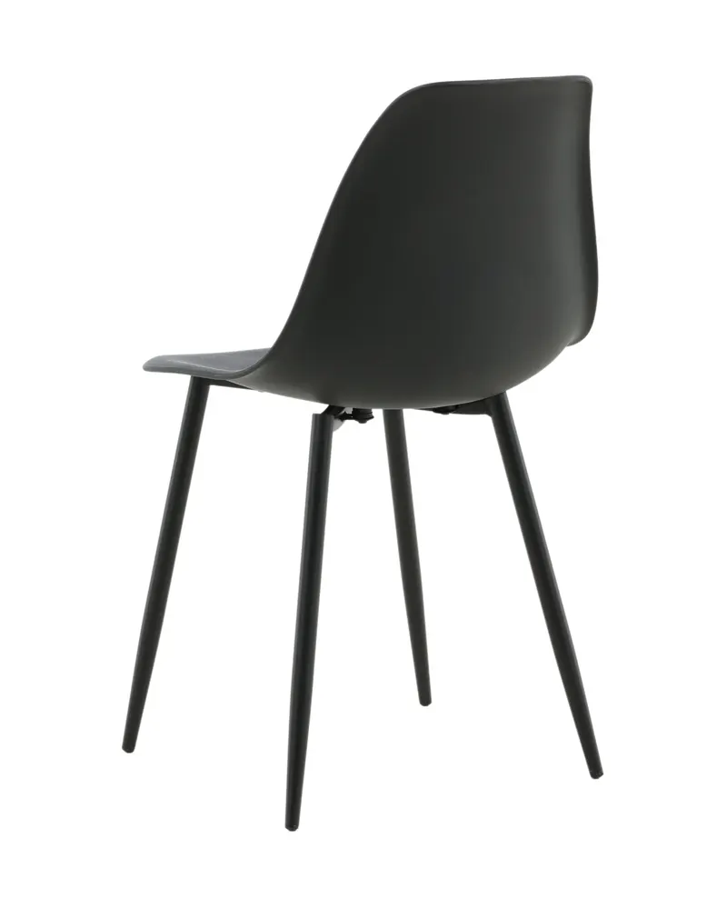 Polar Esszimmerstühle im 2er-Set mit Kunststoffschale in Schwarz, Ansicht 12