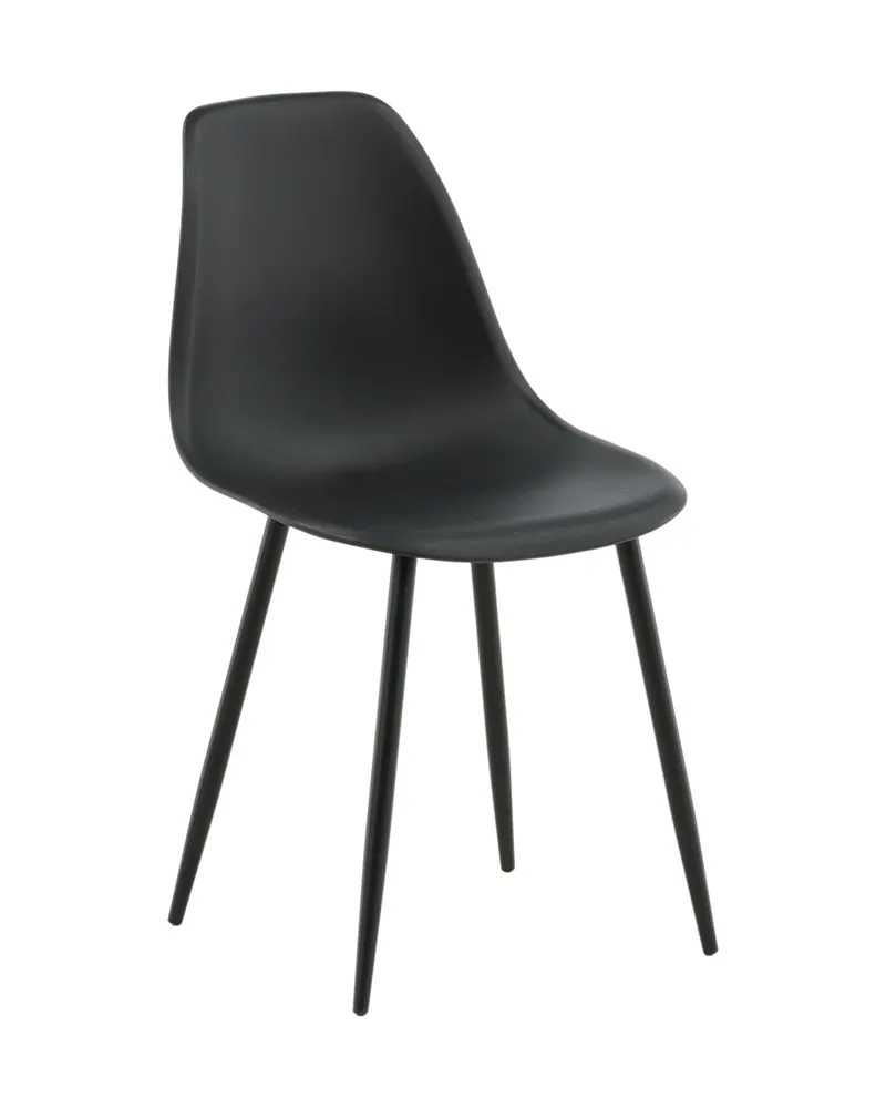 Polar Esszimmerstühle im 2er-Set mit Kunststoffschale in Schwarz, Ansicht 2