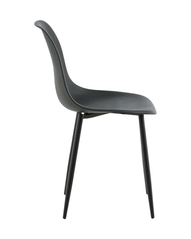 Polar Esszimmerstühle im 2er-Set mit Kunststoffschale in Schwarz, Ansicht 4