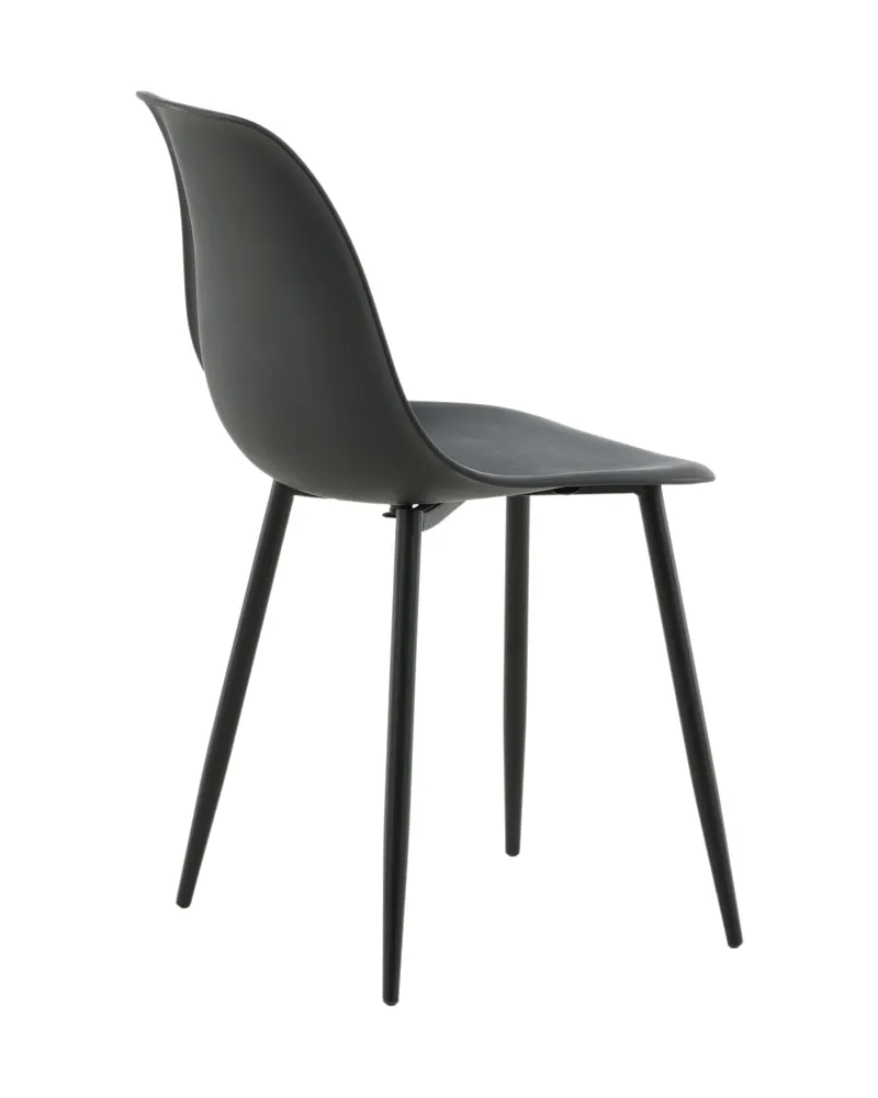Polar Esszimmerstühle im 2er-Set mit Kunststoffschale in Schwarz, Ansicht 5