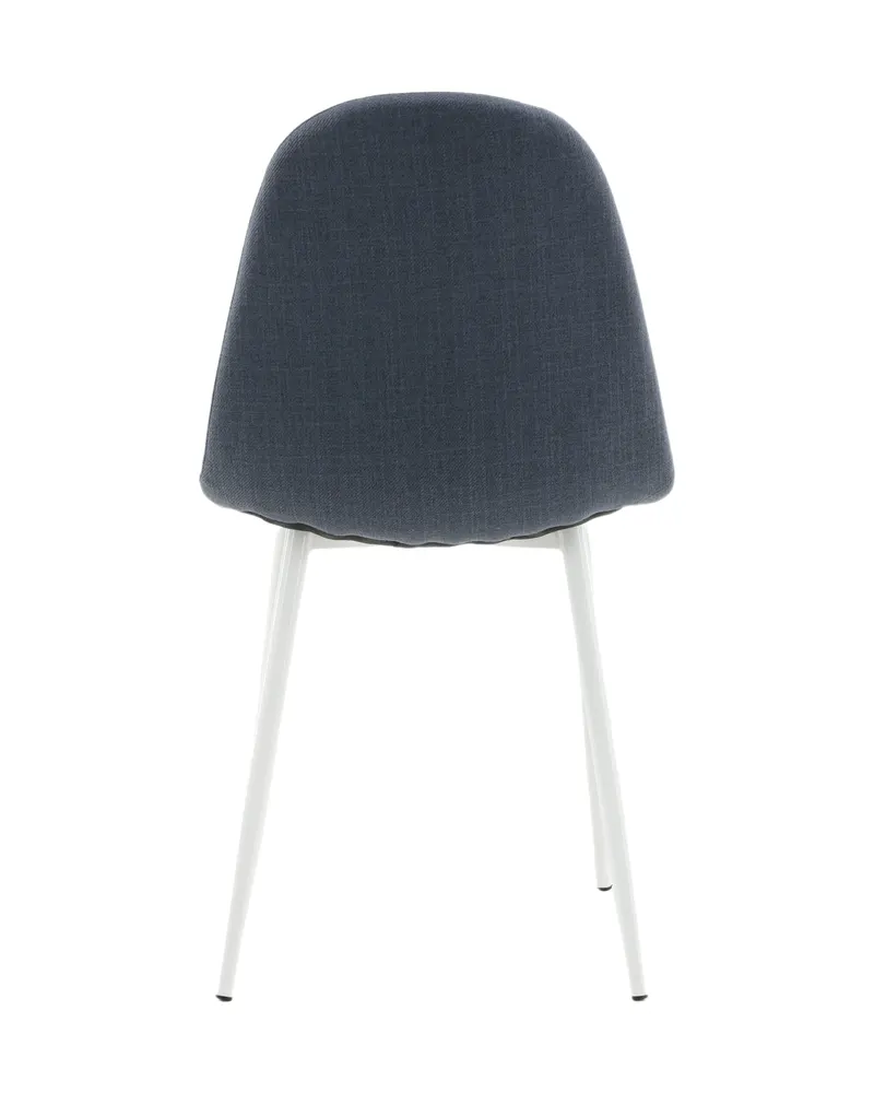 Polar Esszimmerstühle im 2er-Set in Blau, Gestell Weiß, Polyester, Ansicht 8