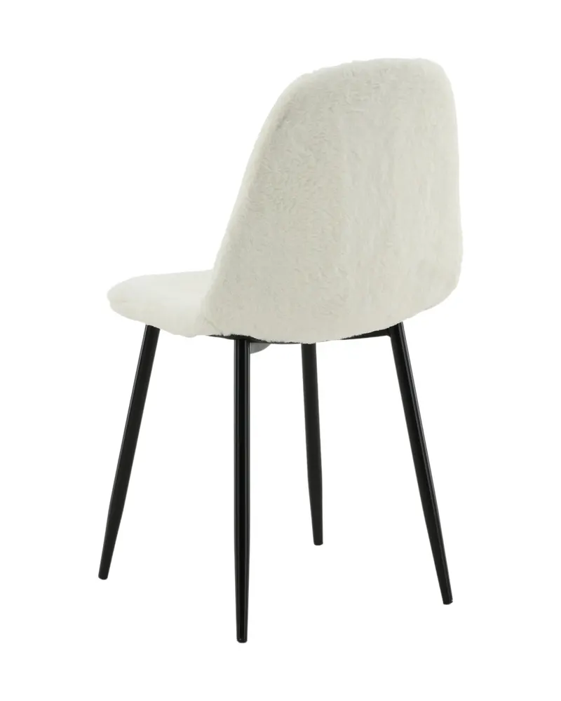 Polar Esszimmerstühle im 2er-Set in Weiß, Gestell Schwarz, Polyester, Ansicht 7