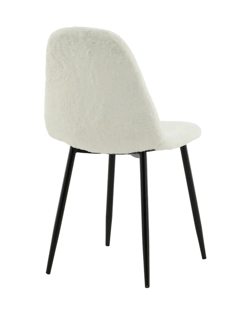 Polar Esszimmerstühle im 2er-Set in Weiß, Gestell Schwarz, Polyester, Ansicht 9