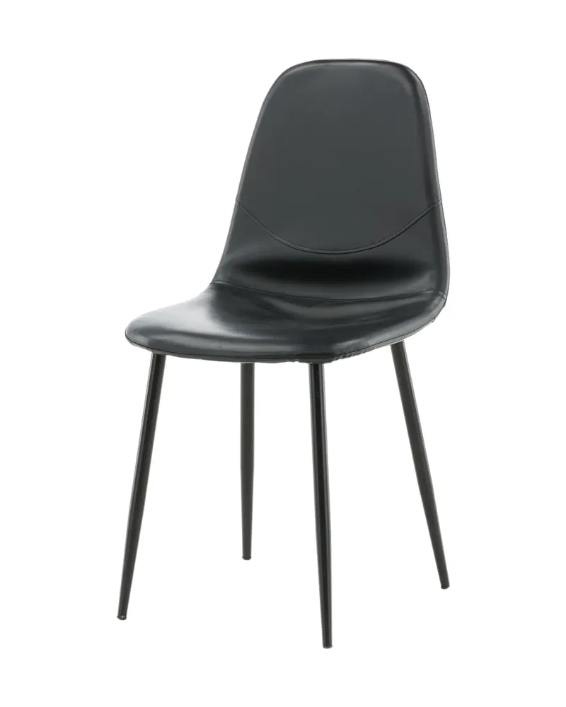 Polar Esszimmerstühle im 2er-Set in Schwarz, PU-Kunstleder, Ansicht 2