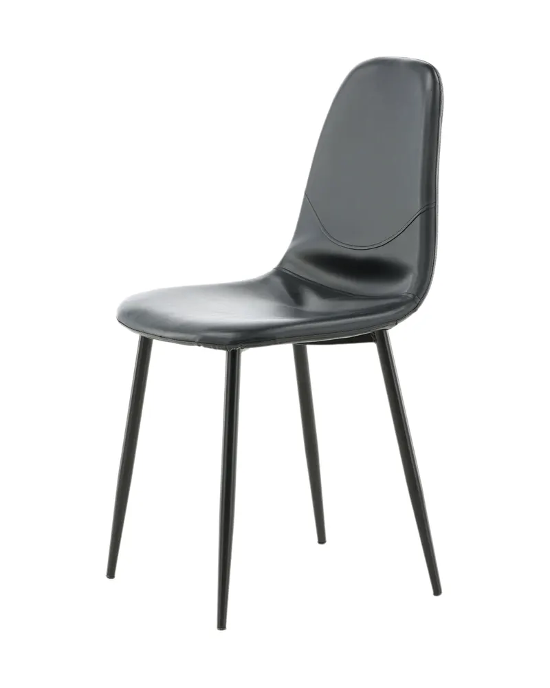 Polar Esszimmerstühle im 2er-Set in Schwarz, PU-Kunstleder, Ansicht 4