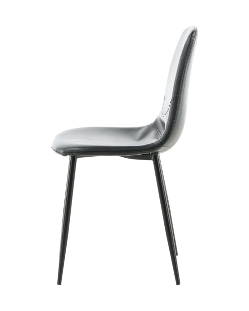Polar Esszimmerstühle im 2er-Set in Schwarz, PU-Kunstleder, Ansicht 5