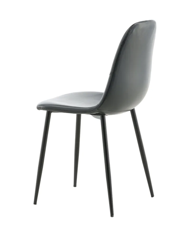 Polar Esszimmerstühle im 2er-Set in Schwarz, PU-Kunstleder, Ansicht 6