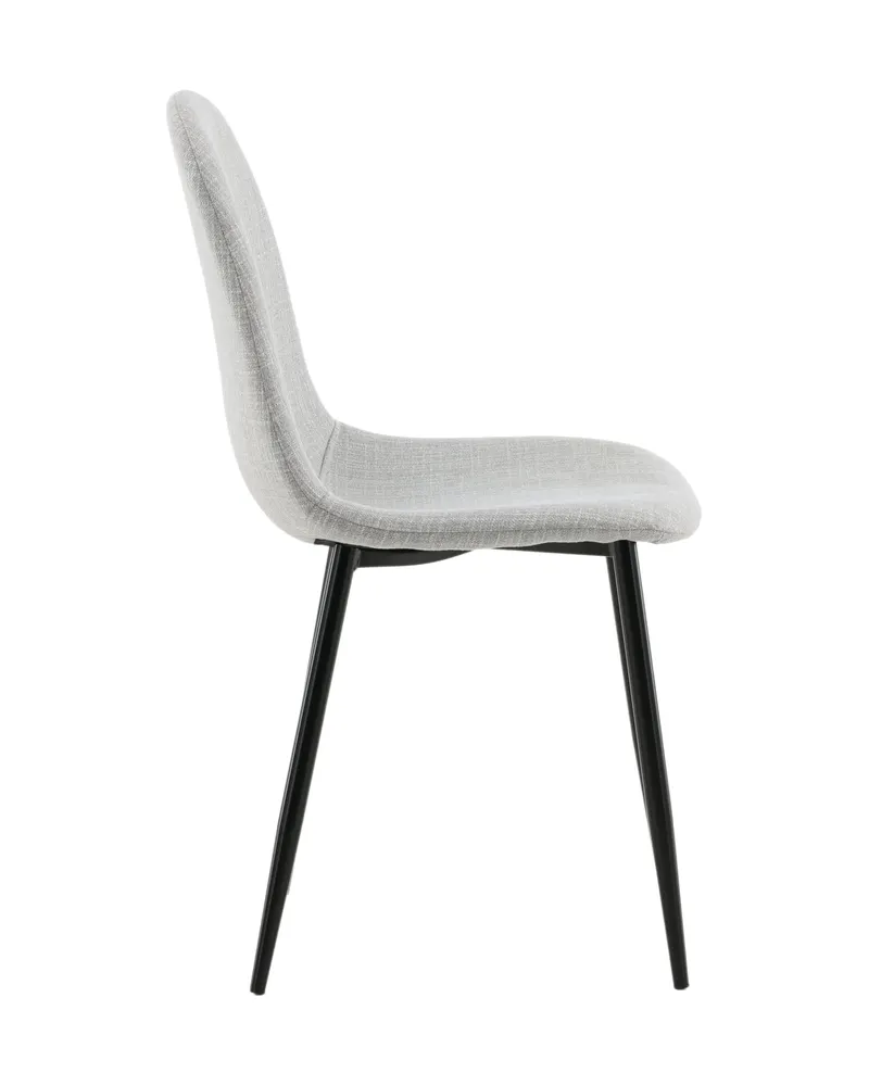 Polar Esszimmerstühle im 2er-Set in Grau, Gestell Schwarz, Polyester, Ansicht 11