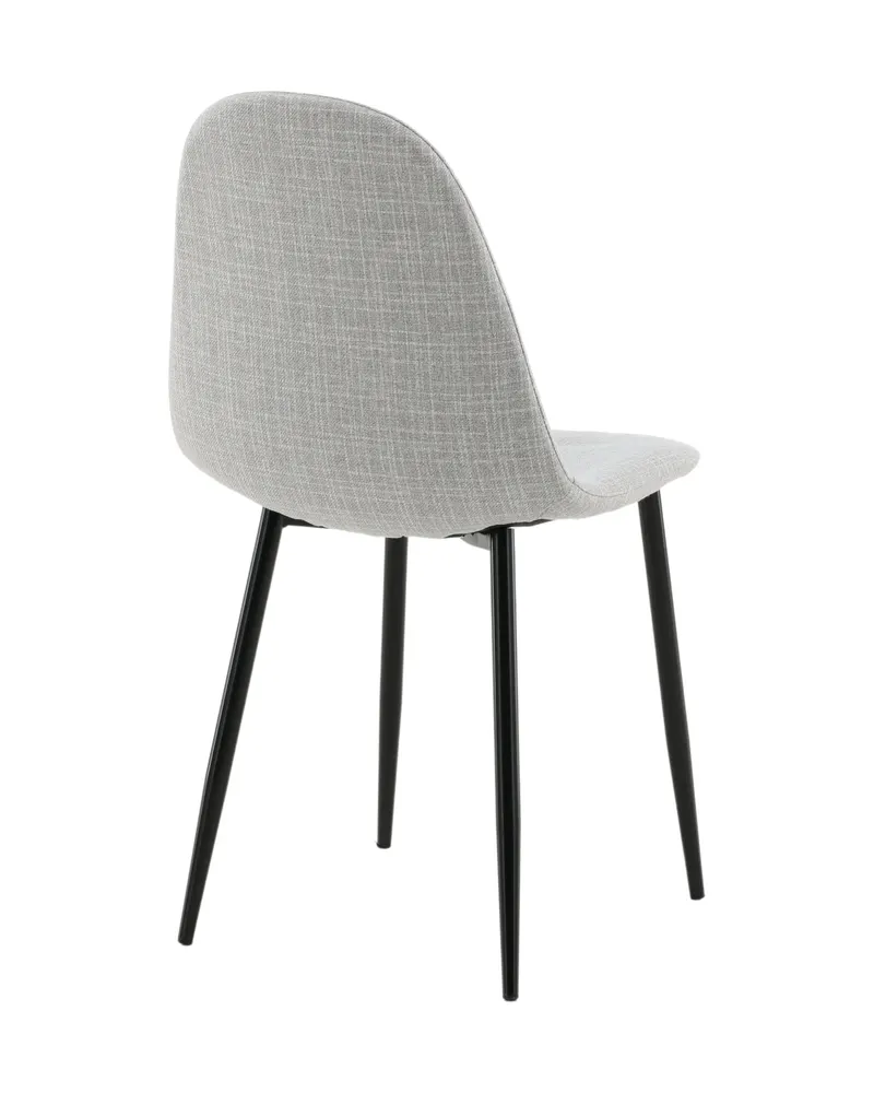 Polar Esszimmerstühle im 2er-Set in Grau, Gestell Schwarz, Polyester, Ansicht 9