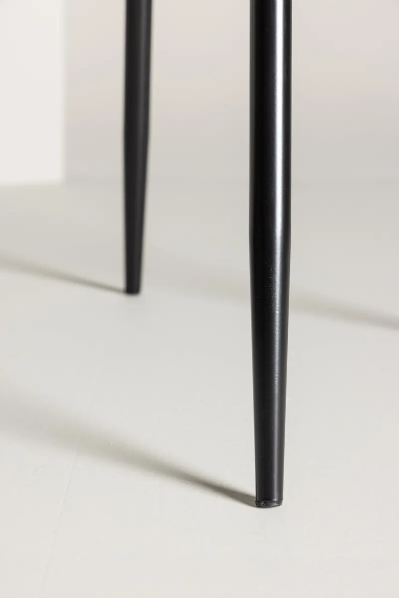 Polar Esszimmerstühle im 2er-Set in Schwarz, Polyester-Samt, im Wohnraum, Ansicht 3