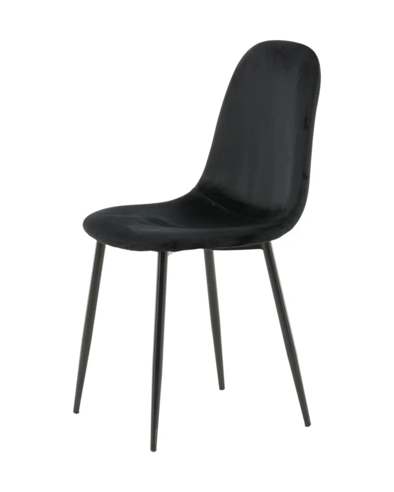 Polar Esszimmerstühle im 2er-Set in Schwarz, Polyester-Samt, Ansicht 10