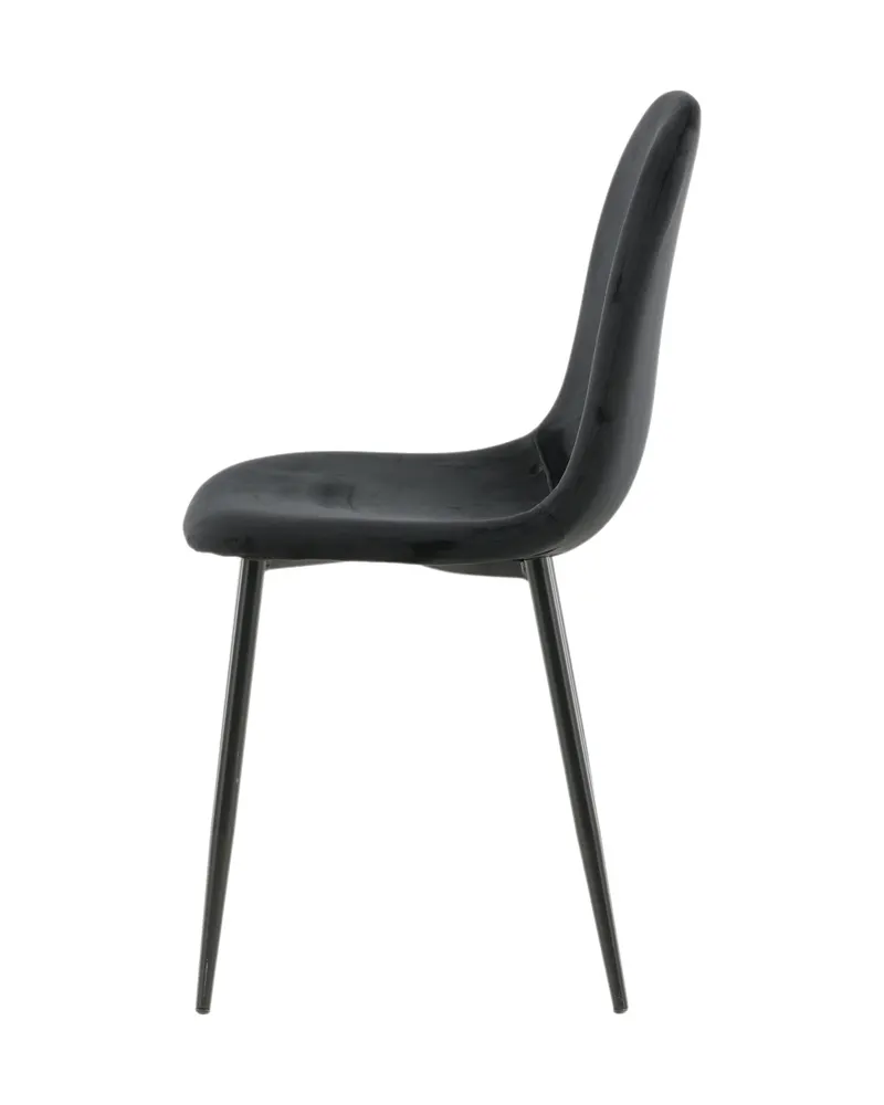 Polar Esszimmerstühle im 2er-Set in Schwarz, Polyester-Samt, Ansicht 11