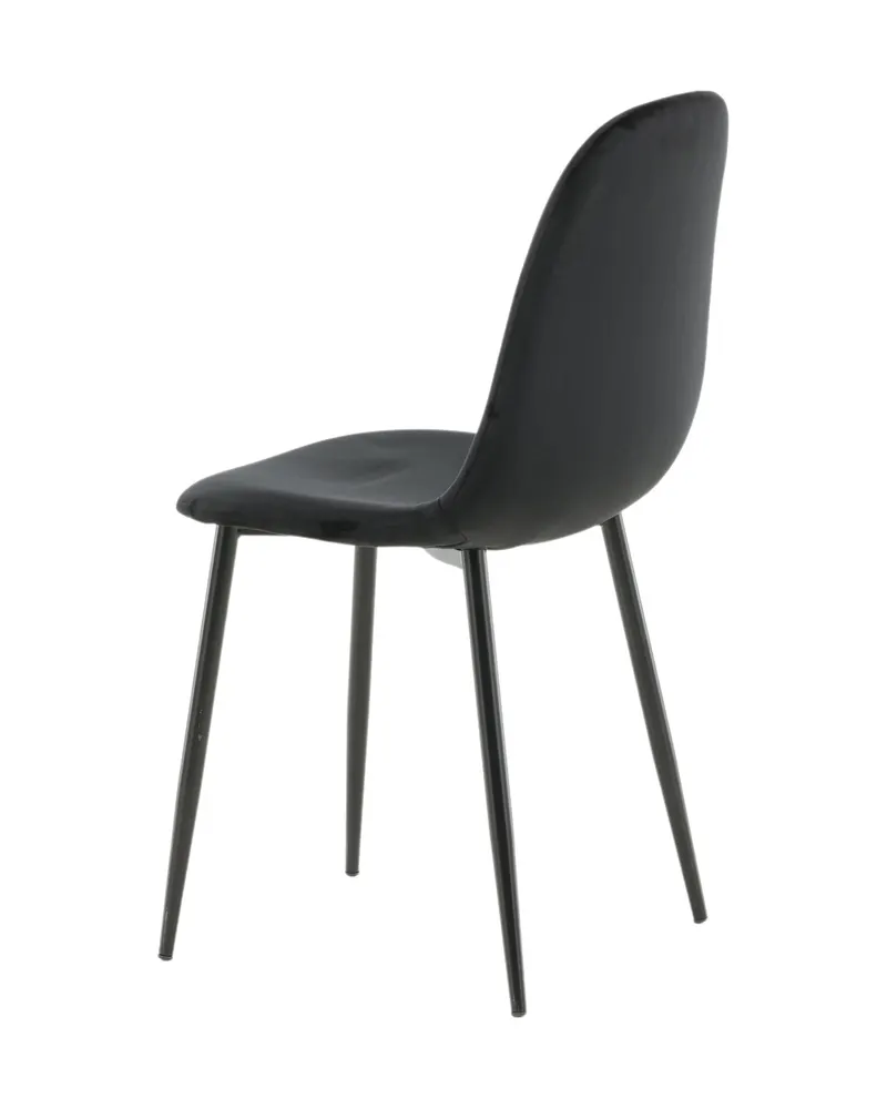 Polar Esszimmerstühle im 2er-Set in Schwarz, Polyester-Samt, Ansicht 12