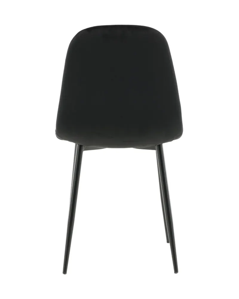 Polar Esszimmerstühle im 2er-Set in Schwarz, Polyester-Samt, Ansicht 7