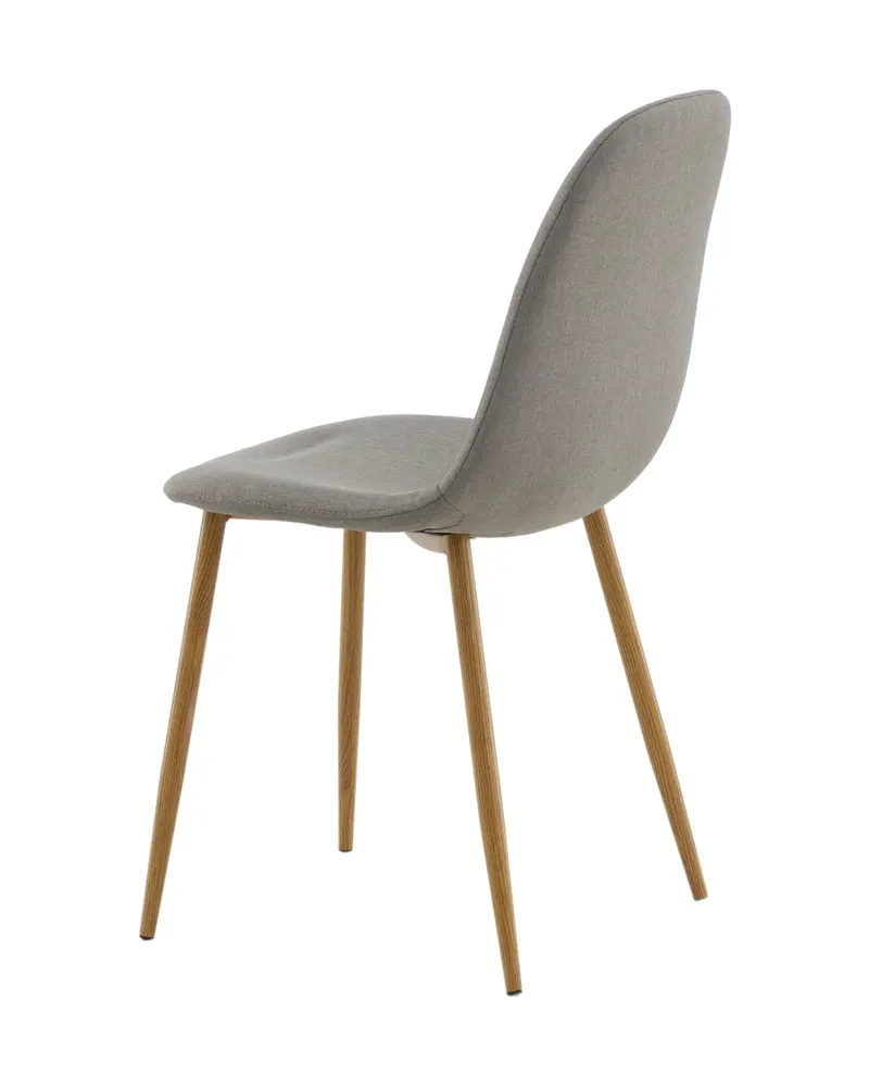 Polar Esszimmerstühle im 2er-Set in Grau, Gestell Natur, Polyester, Ansicht 11