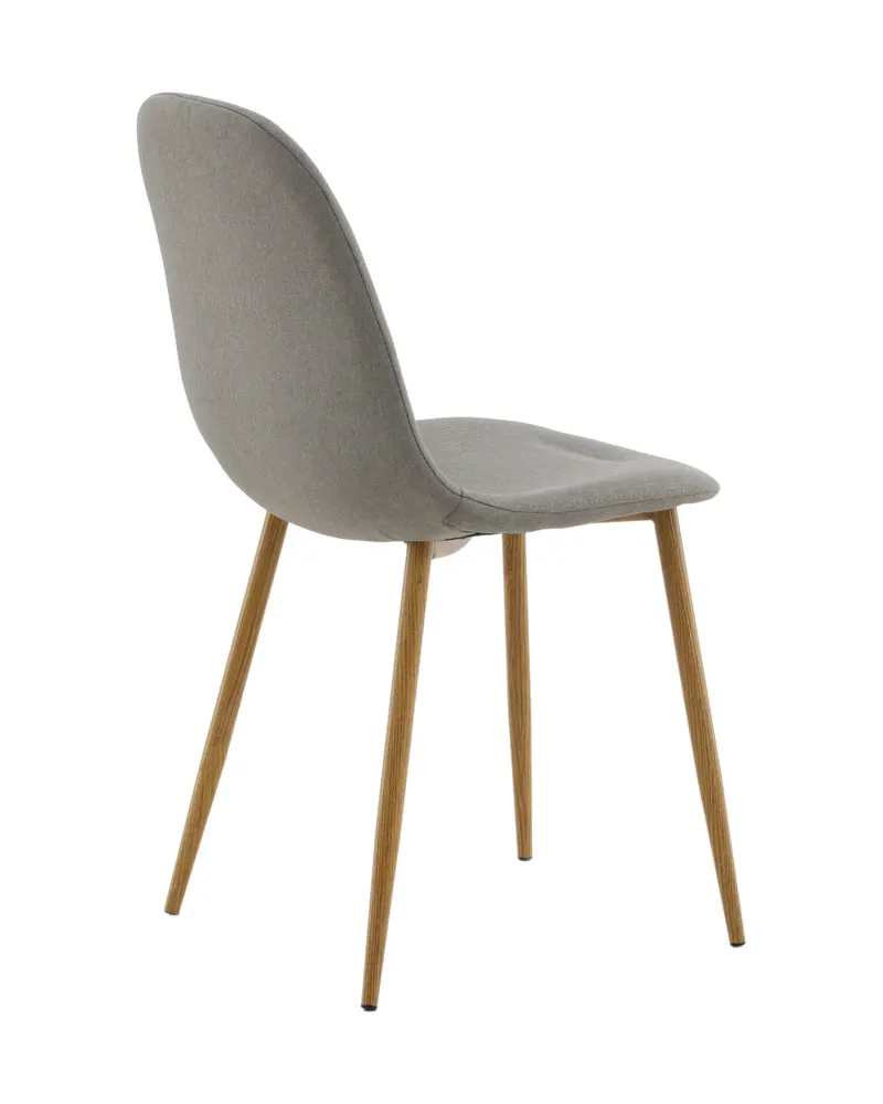 Polar Esszimmerstühle im 2er-Set in Grau, Gestell Natur, Polyester, Ansicht 13
