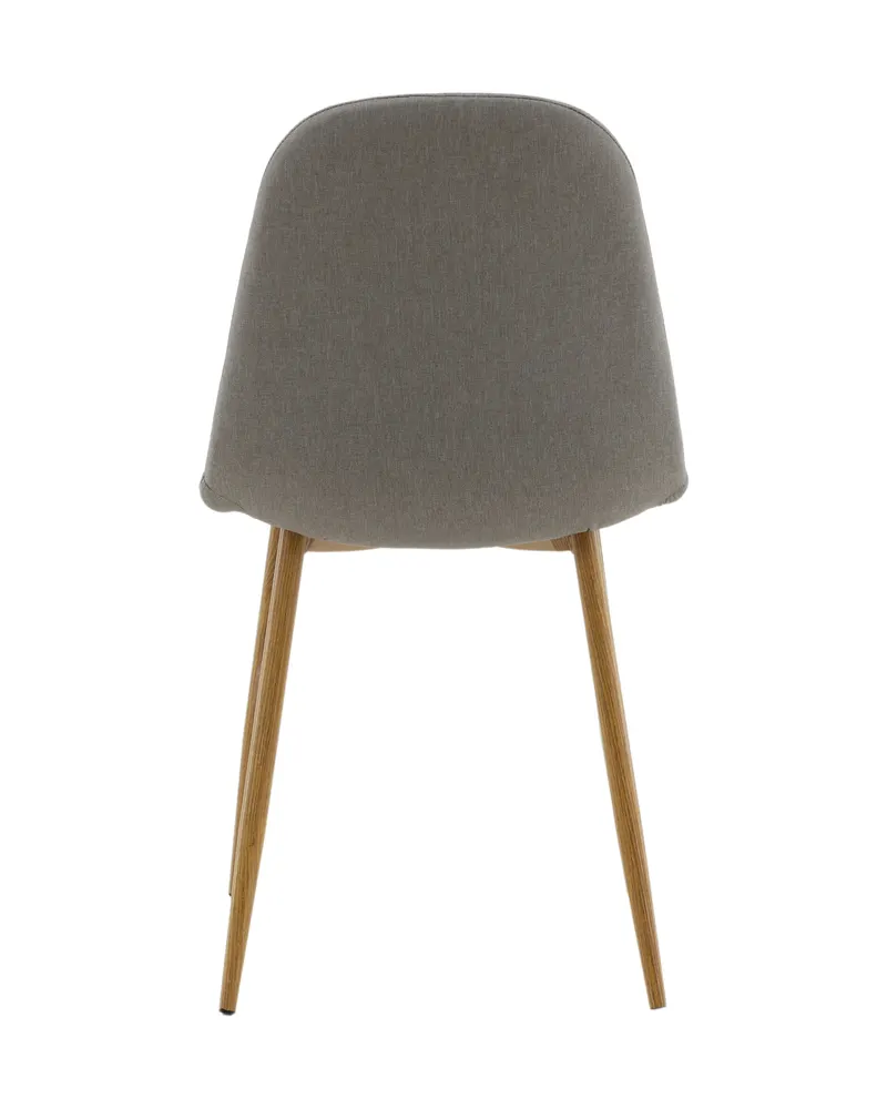 Polar Esszimmerstühle im 2er-Set in Grau, Gestell Natur, Polyester, Ansicht 7