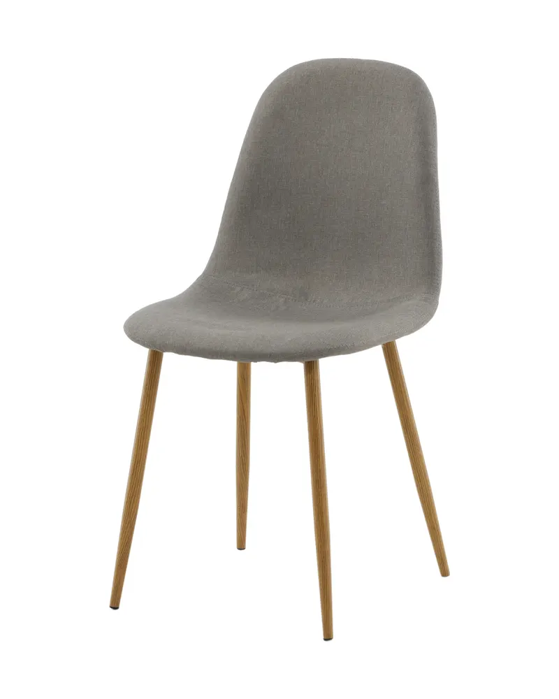Polar Esszimmerstühle im 2er-Set in Grau, Gestell Natur, Polyester, Ansicht 8