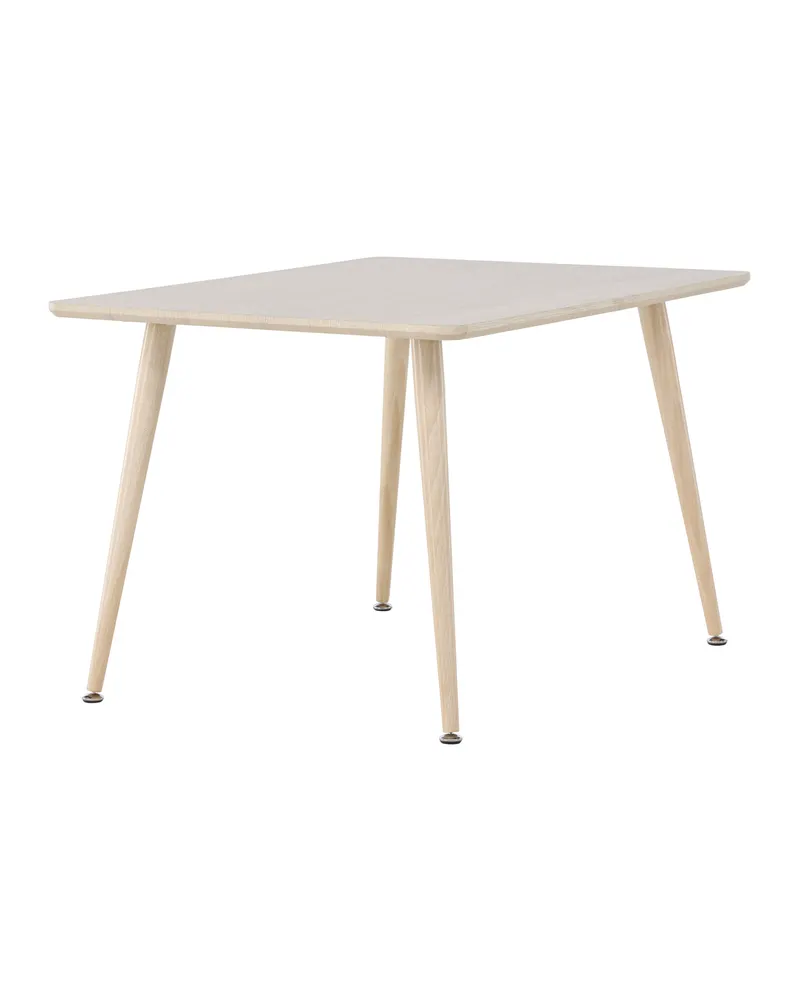 Polar rechteckiger Kindertisch mit Stahlbeinen in 51 × 80 × 60 cm, Whitewash, Ansicht 8