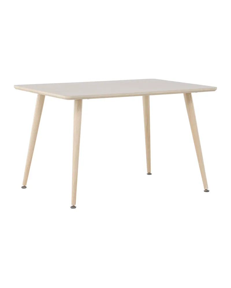 Polar rechteckiger Kindertisch mit Stahlbeinen in 51 × 80 × 60 cm, Whitewash, Ansicht 2