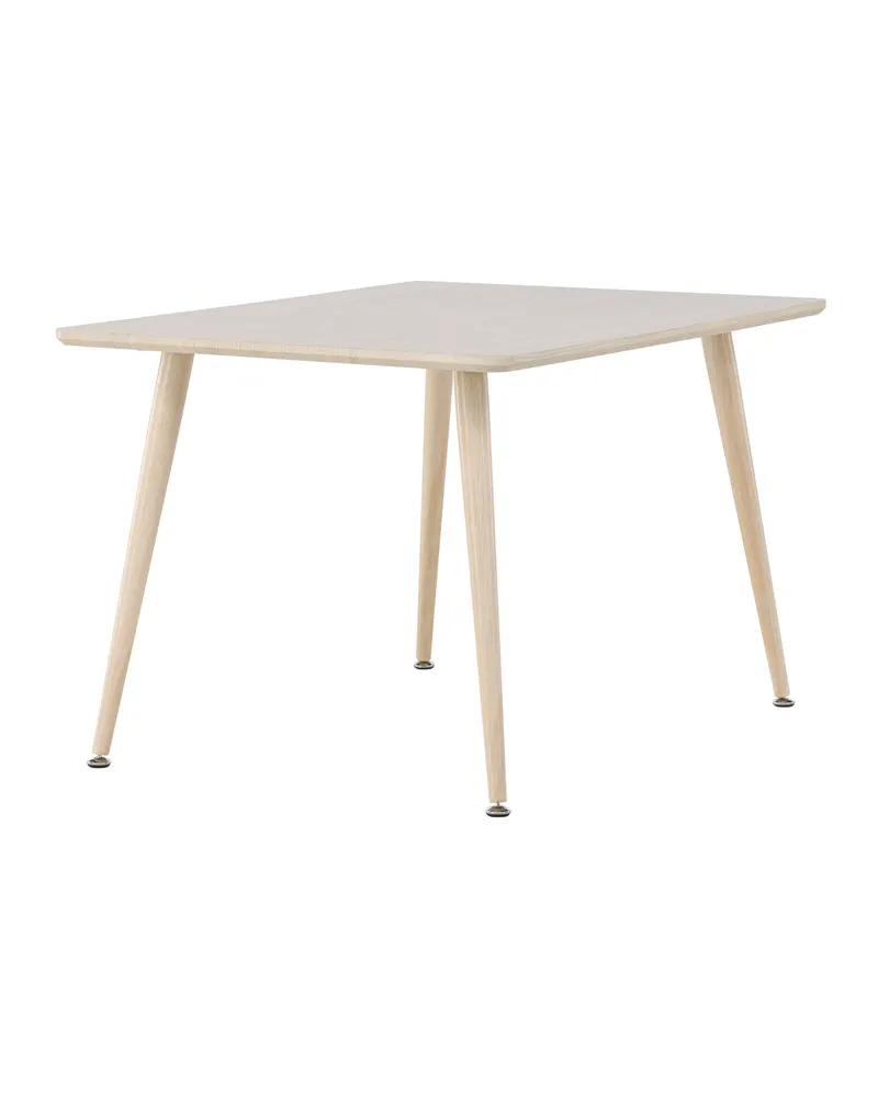 Polar rechteckiger Kindertisch mit Stahlbeinen in 51 × 80 × 60 cm, Whitewash, Ansicht 3
