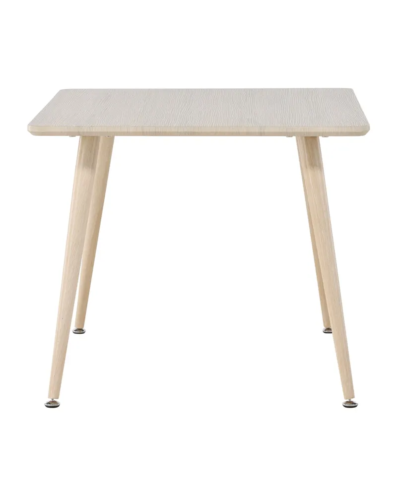 Polar rechteckiger Kindertisch mit Stahlbeinen in 51 × 80 × 60 cm, Whitewash, Ansicht 4