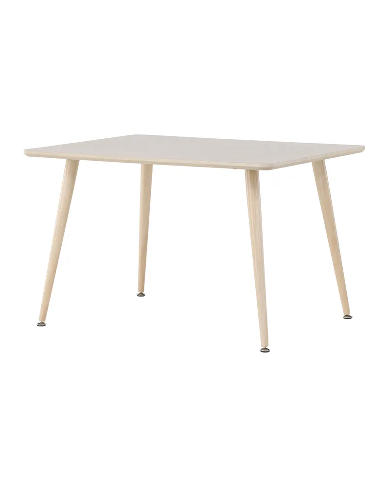 Polar rechteckiger Kindertisch mit Stahlbeinen in 51 × 80 × 60 cm, Whitewash, Ansicht 5