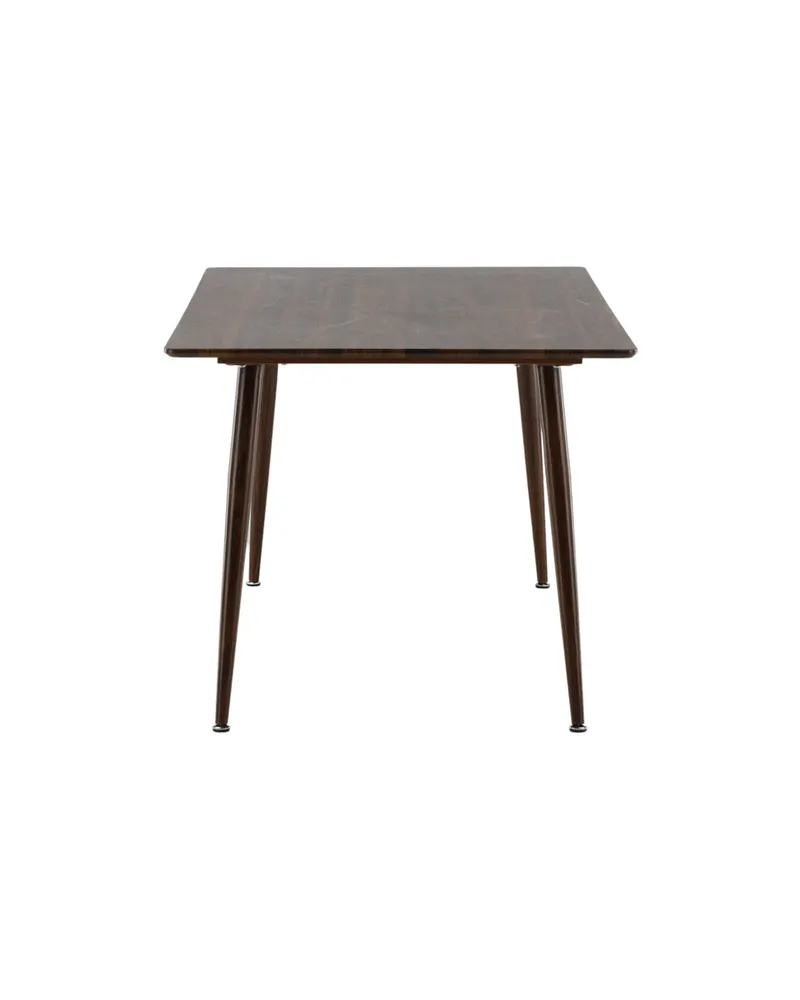 Polar rechteckiger Esstisch mit Stahlbeinen in 180 × 90 cm, Walnuss, Ansicht 10