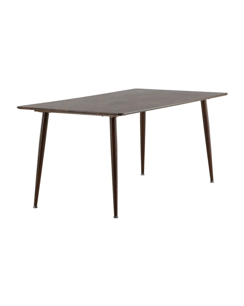 Polar rechteckiger Esstisch mit Stahlbeinen in 180 × 90 cm, Walnuss, Ansicht 11
