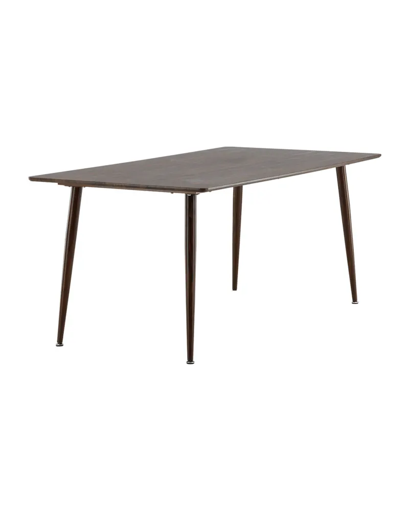 Polar rechteckiger Esstisch mit Stahlbeinen in 180 × 90 cm, Walnuss, Ansicht 5