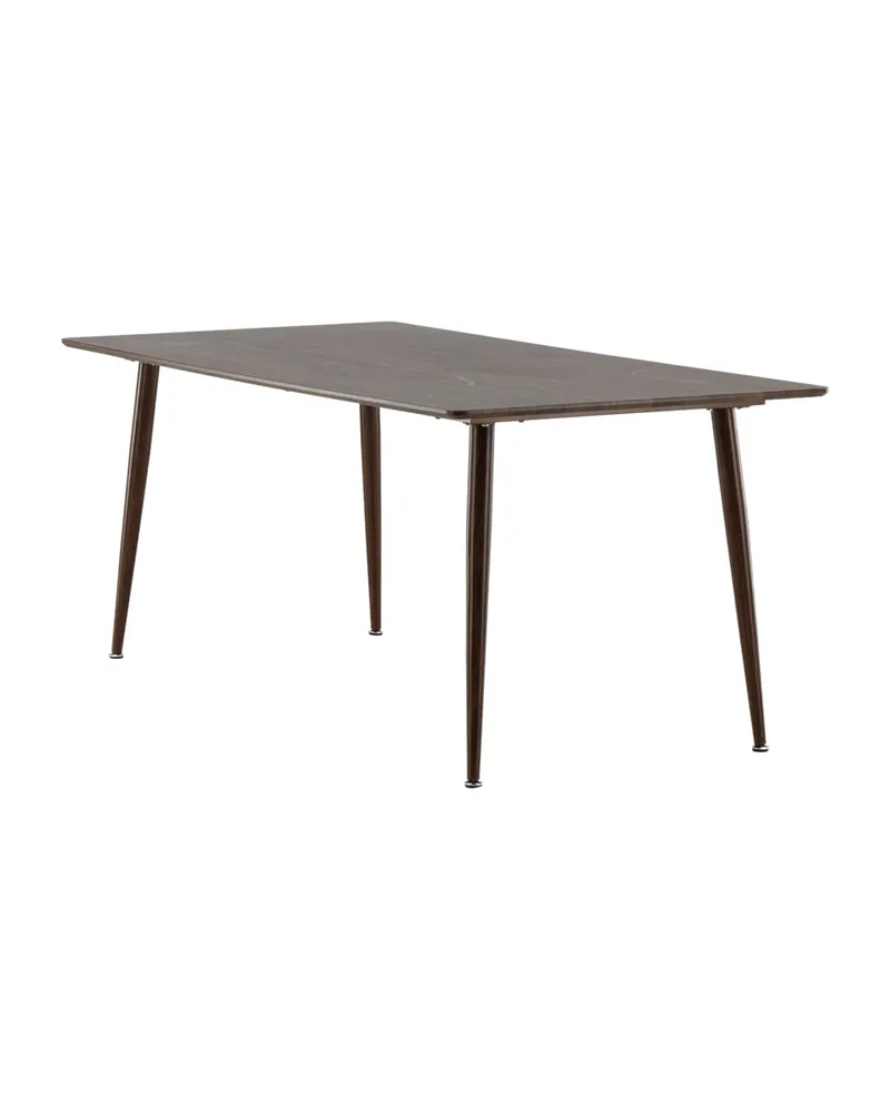 Polar rechteckiger Esstisch mit Stahlbeinen in 180 × 90 cm, Walnuss, Ansicht 9