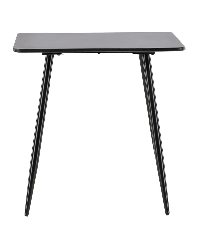Polar rechteckiger Esstisch mit Stahlbeinen in 75 × 75 cm, Schwarz, Ansicht 10