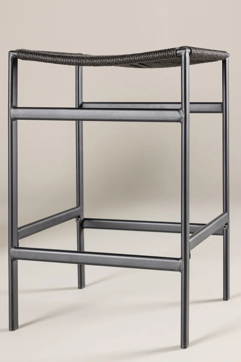 Polly Barhocker ohne Lehne im 2er-Set in Schwarz, im Wohnraum, Ansicht 2