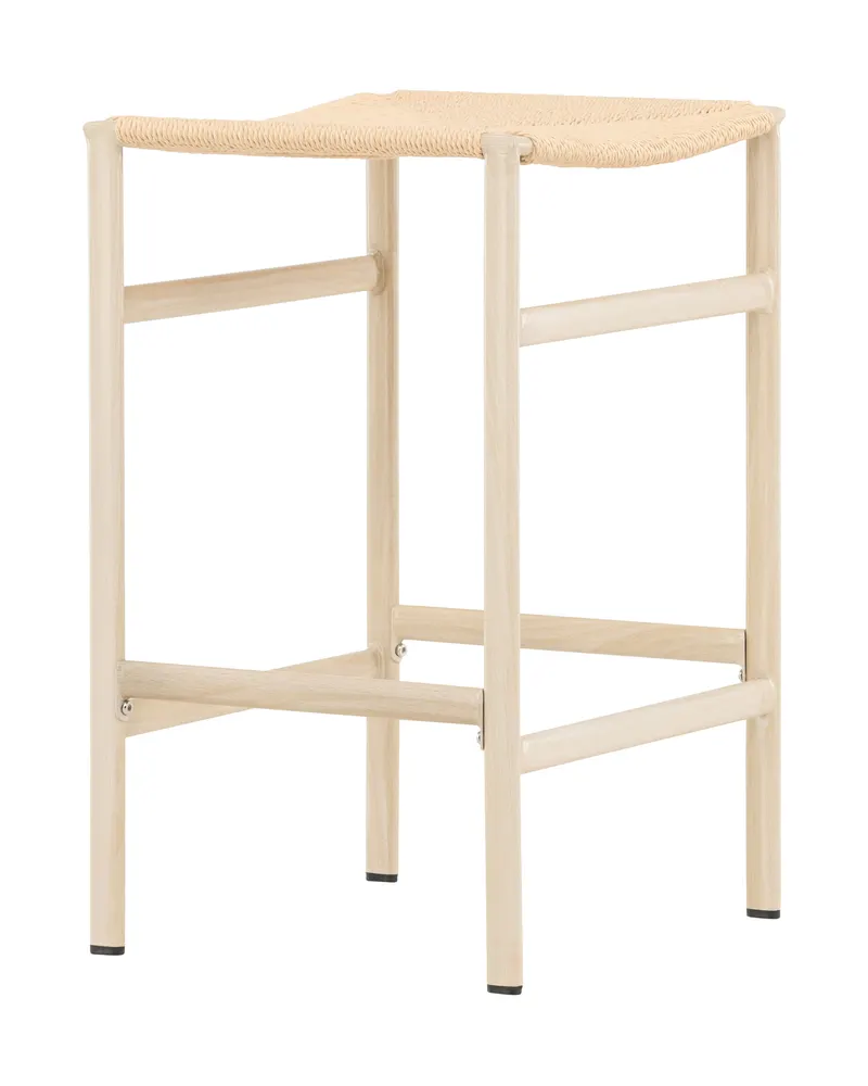 Polly Barhocker ohne Lehne im 2er-Set in Beige, Gestell Whitewash, Ansicht 7