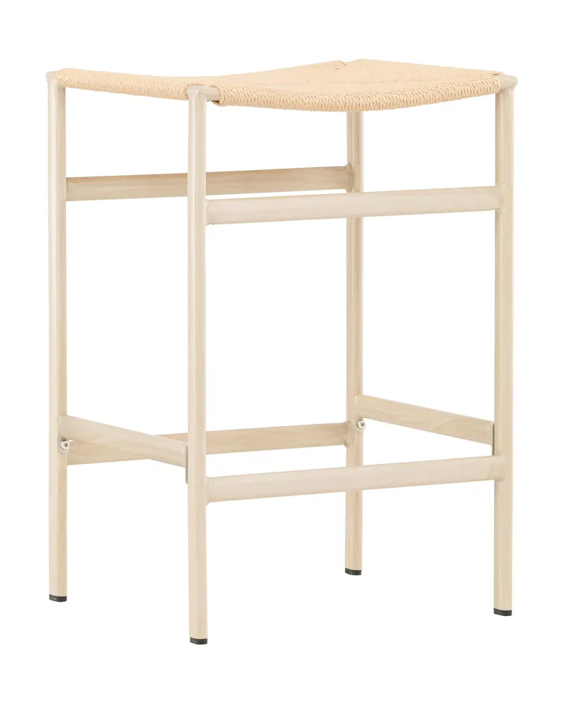 Polly Barhocker ohne Lehne im 2er-Set in Beige, Gestell Whitewash, Ansicht 8
