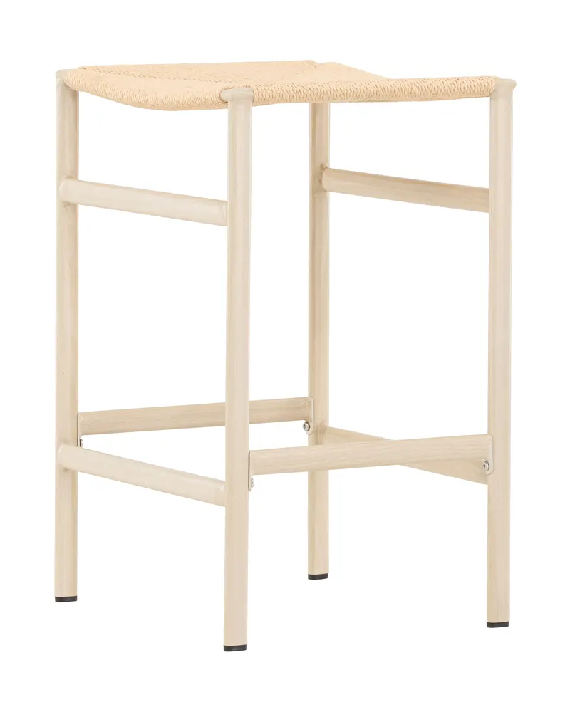 Polly Barhocker ohne Lehne im 2er-Set in Beige, Gestell Whitewash, Ansicht 11