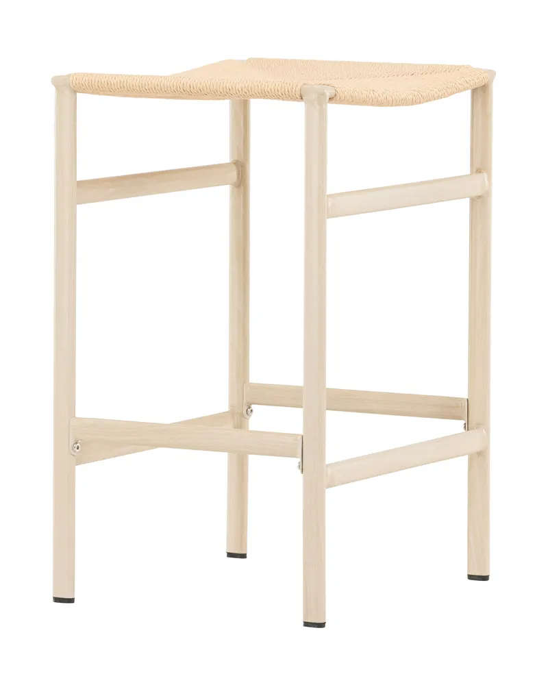 Polly Barhocker ohne Lehne im 2er-Set in Beige, Gestell Whitewash, Ansicht 13