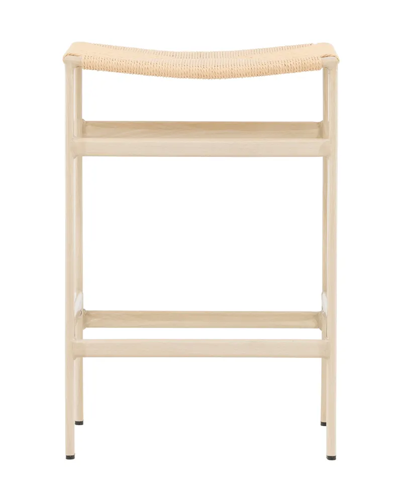 Polly Barhocker ohne Lehne im 2er-Set in Beige, Gestell Whitewash, Ansicht 2