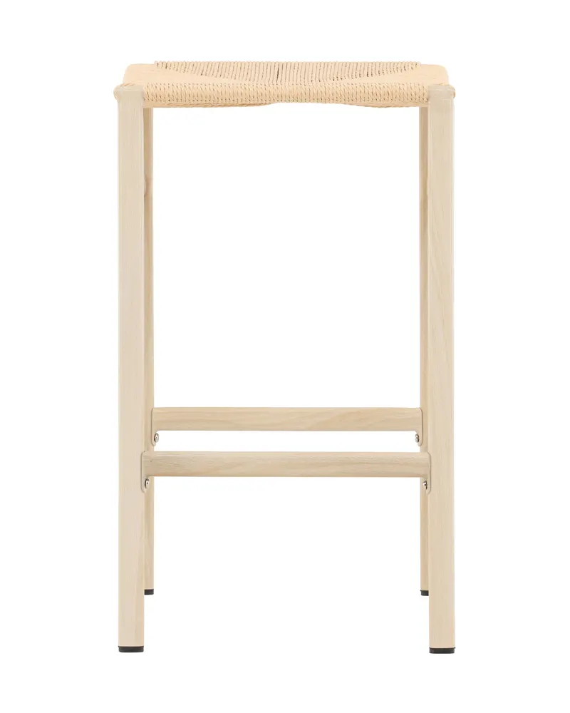 Polly Barhocker ohne Lehne im 2er-Set in Beige, Gestell Whitewash, Ansicht 6