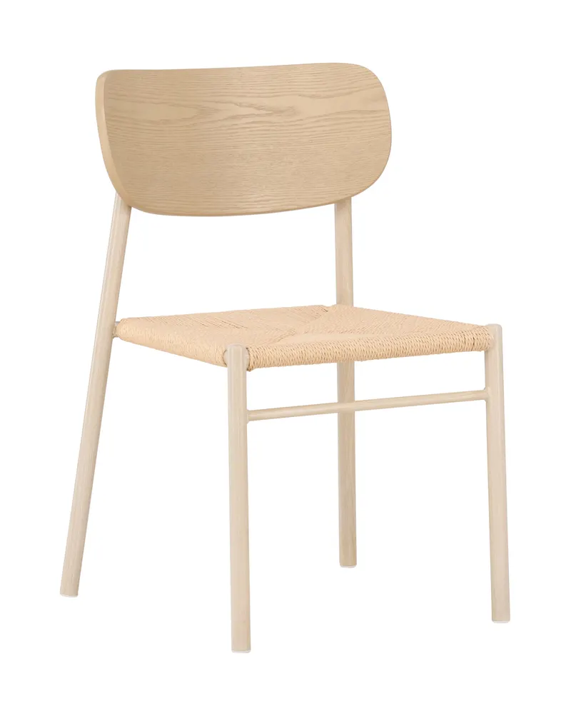 Polly Esszimmerstuhl mit geflochtenem Sitz, stapelbar