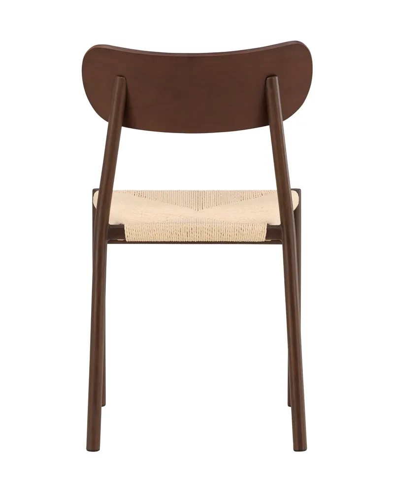 Polly stapelbarer Esszimmerstuhl in Beige, Gestell Mokka, Ansicht 8