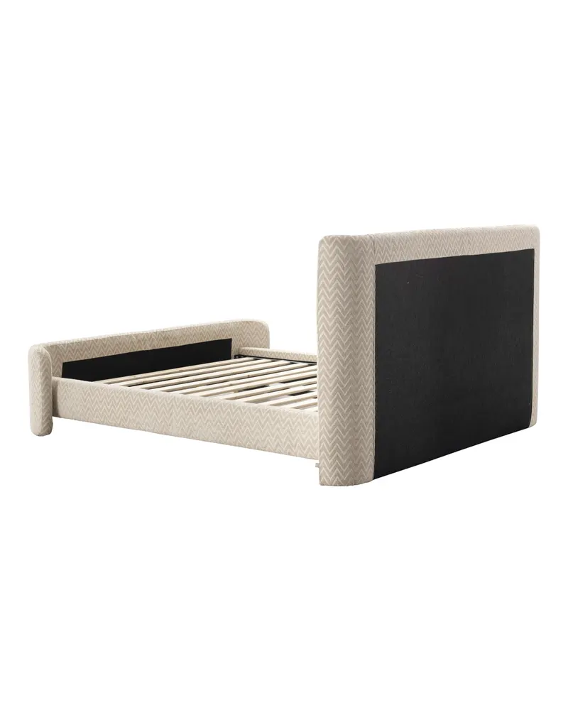 Polsterbett Divana, Beige chevron, 160 × 200 cm von Richmond Interiors, Produktansicht 3