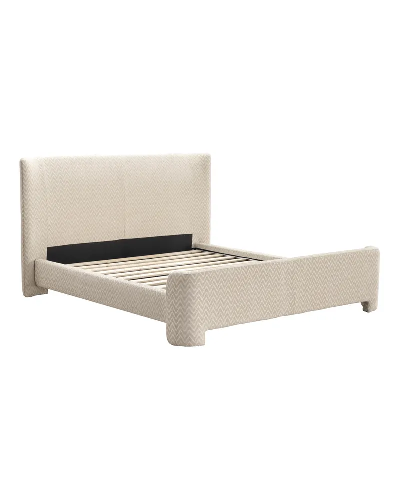 Polsterbett Divana, Beige chevron, 160 × 200 cm von Richmond Interiors, Produktansicht 4