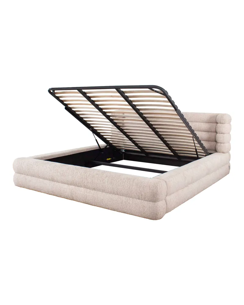 Polsterbett Obidis, Natural linear, 180 × 210 cm von Richmond Interiors, Produktansicht 4