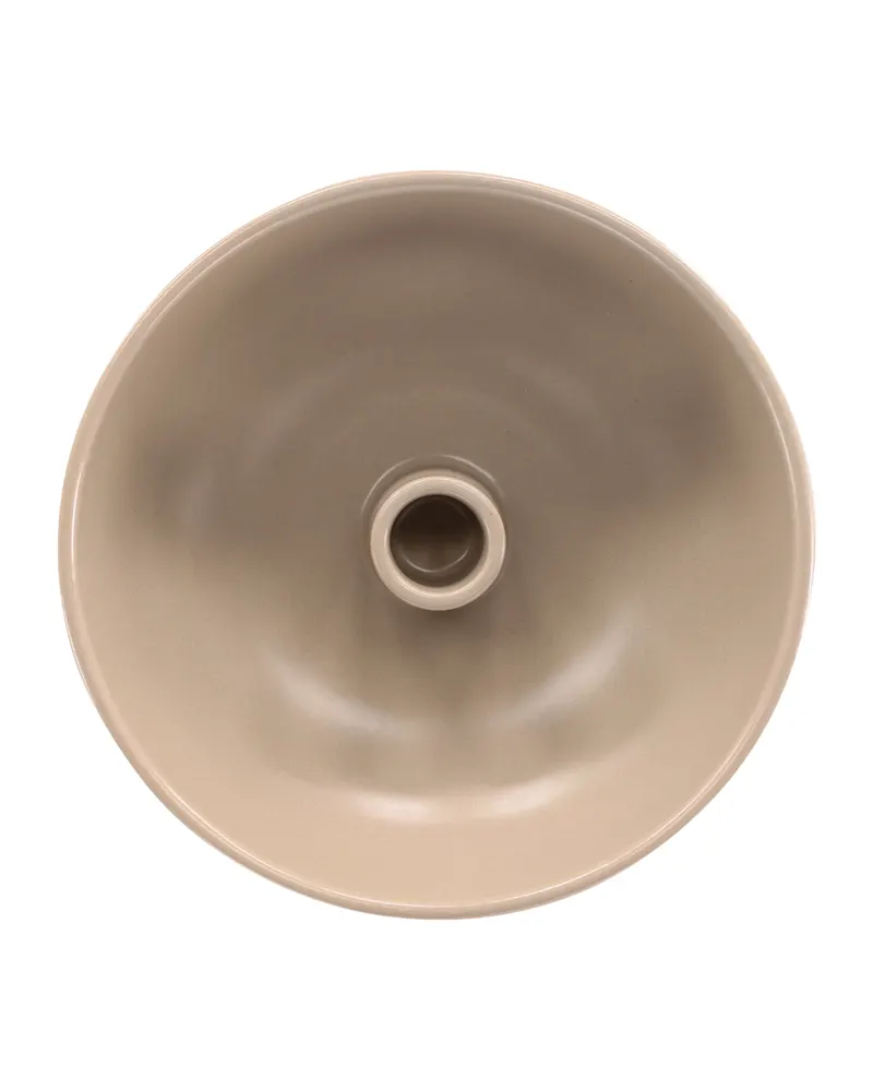 Posh Kerzenständer als Schale aus Steinzeug, Ø 18 cm, Beige