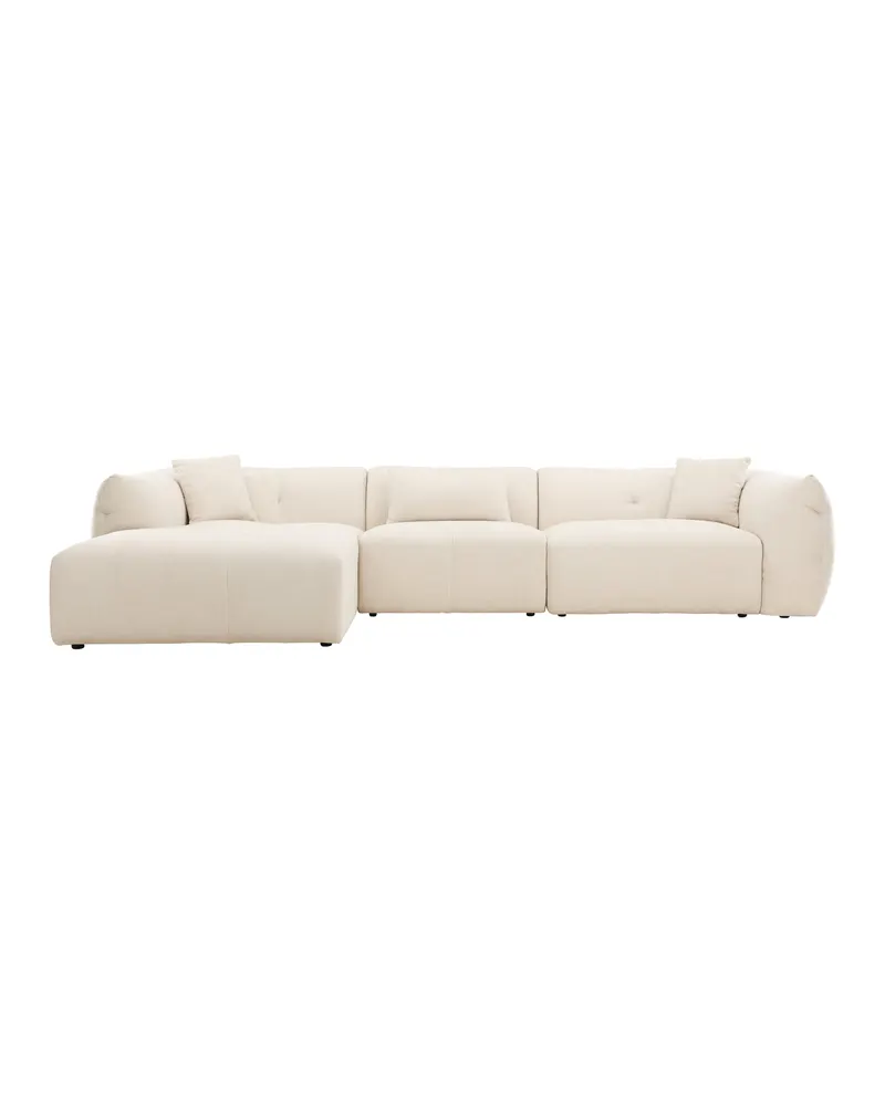Positano Ecksofa mit Recamiere, 335 cm breit, Beige
