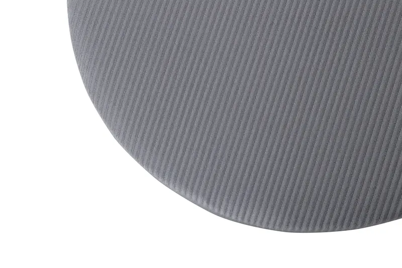 Pot runder Hocker mit Stahlbeinen in Grau, Gestell Schwarz, Polyester-Cord, Ansicht 3