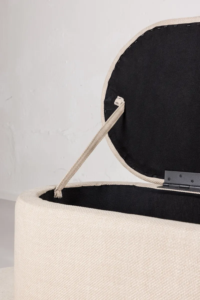 Potenza ovaler Sitzhocker mit Stauraum, im Wohnraum, Ansicht 4