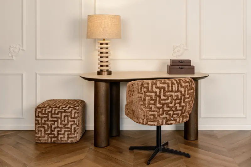 Dinan Esszimmerstuhl, Brown labyrinth von Richmond Interiors, Wohnbeispiel 7, im Wohnraum