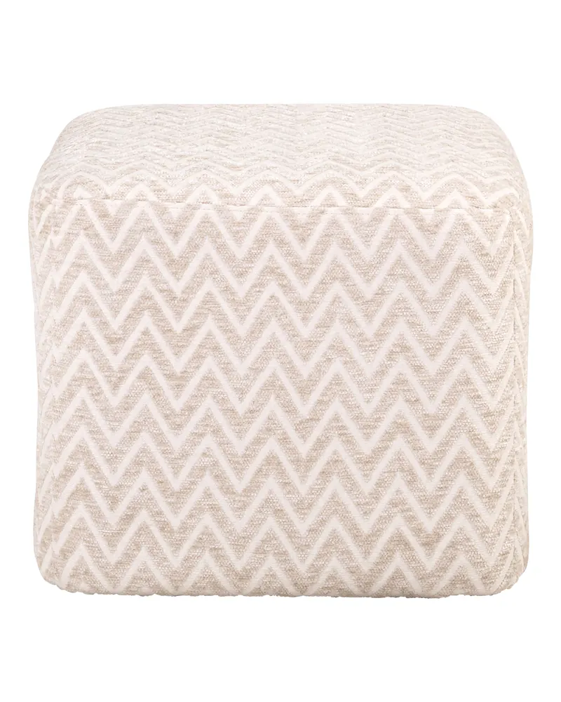 Pouf Ciela, Beige chevron von Richmond Interiors